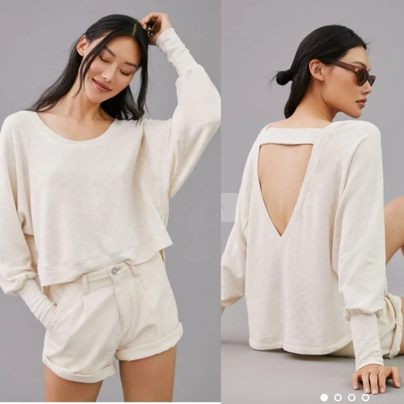 Daily Practice by Anthropologie The Solid Arvon Top in Light Sand size Medium - Picture 1 of 14